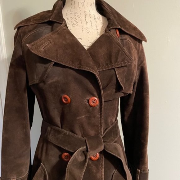 RARE! Vintage Leather Coat - Picture 1 of 8